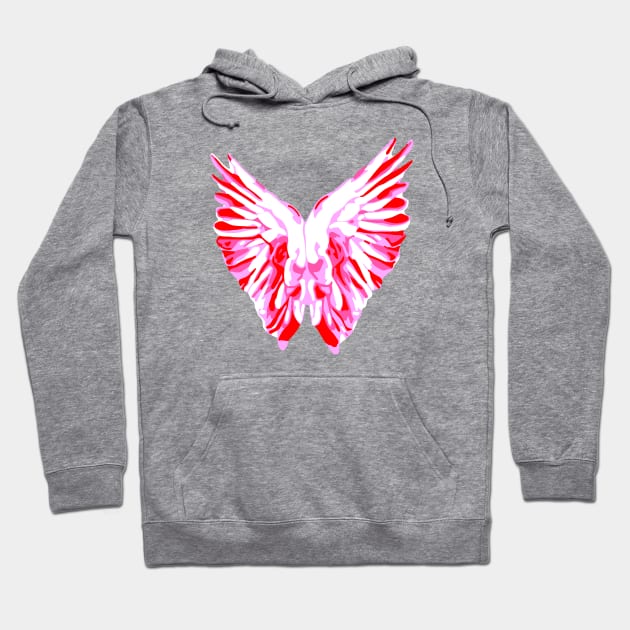 Pink Angel Wings Hoodie by CBV